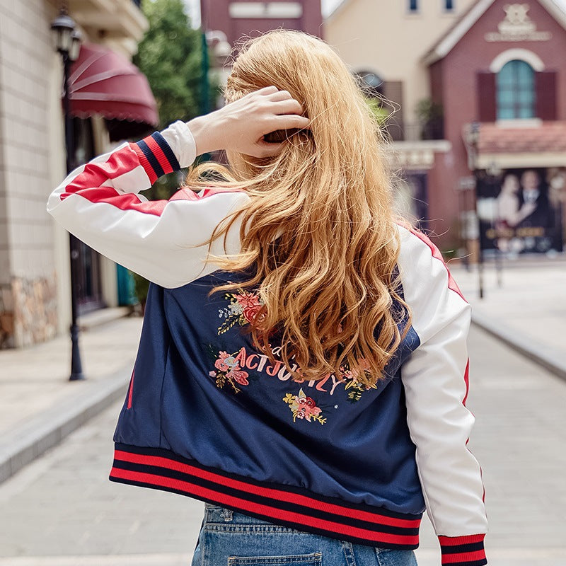 Color Patched Embroidered Jacket