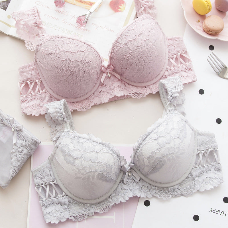 White Lace To Love Cute Sweet Bras And Panty Set