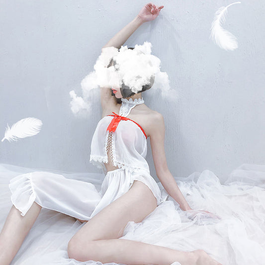 Sofyee Sexy Word Tube Top Water Soluble Lace Underwear