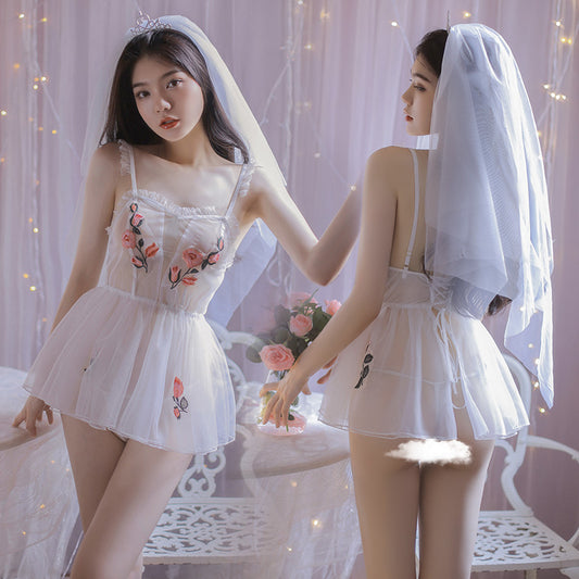 Ensemble de lingerie sexy à volants Lolita Bride