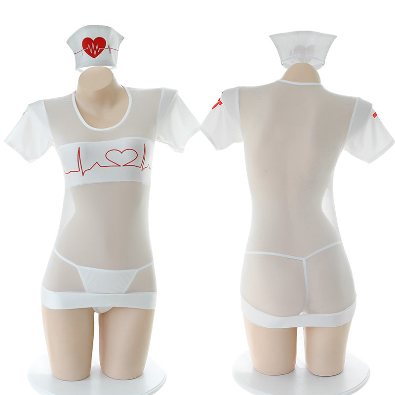 Kawaii Japanese Anime Gauze Short skirt Nurse suit
