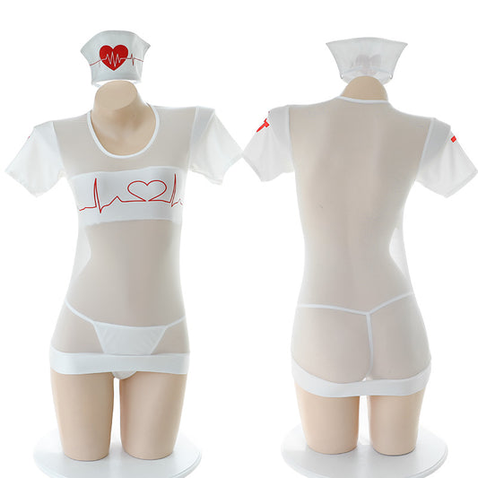 Kawaii japonais Anime gaze jupe courte costume d'infirmière