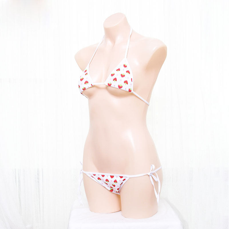 Amine Girly Micro SHIMAPAN Kawaii Sweetie Heart Cosplay Swimsuit Bikini Set
