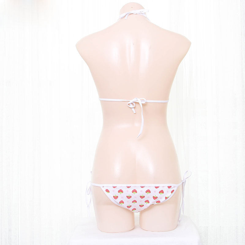Amine Girly Micro SHIMAPAN Kawaii Sweetie Heart Cosplay Swimsuit Bikini Set