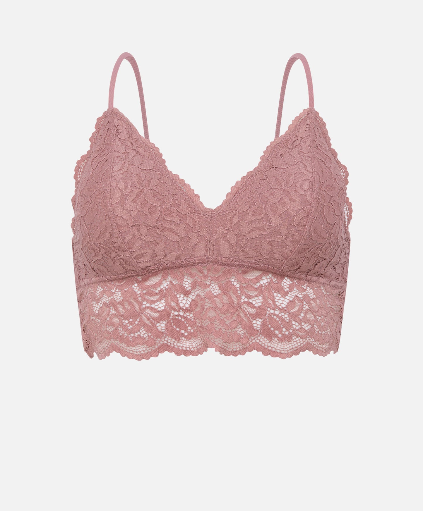 Wearing Like No Wearing Triangle Lace Floral Comfy Sweet Bralette
