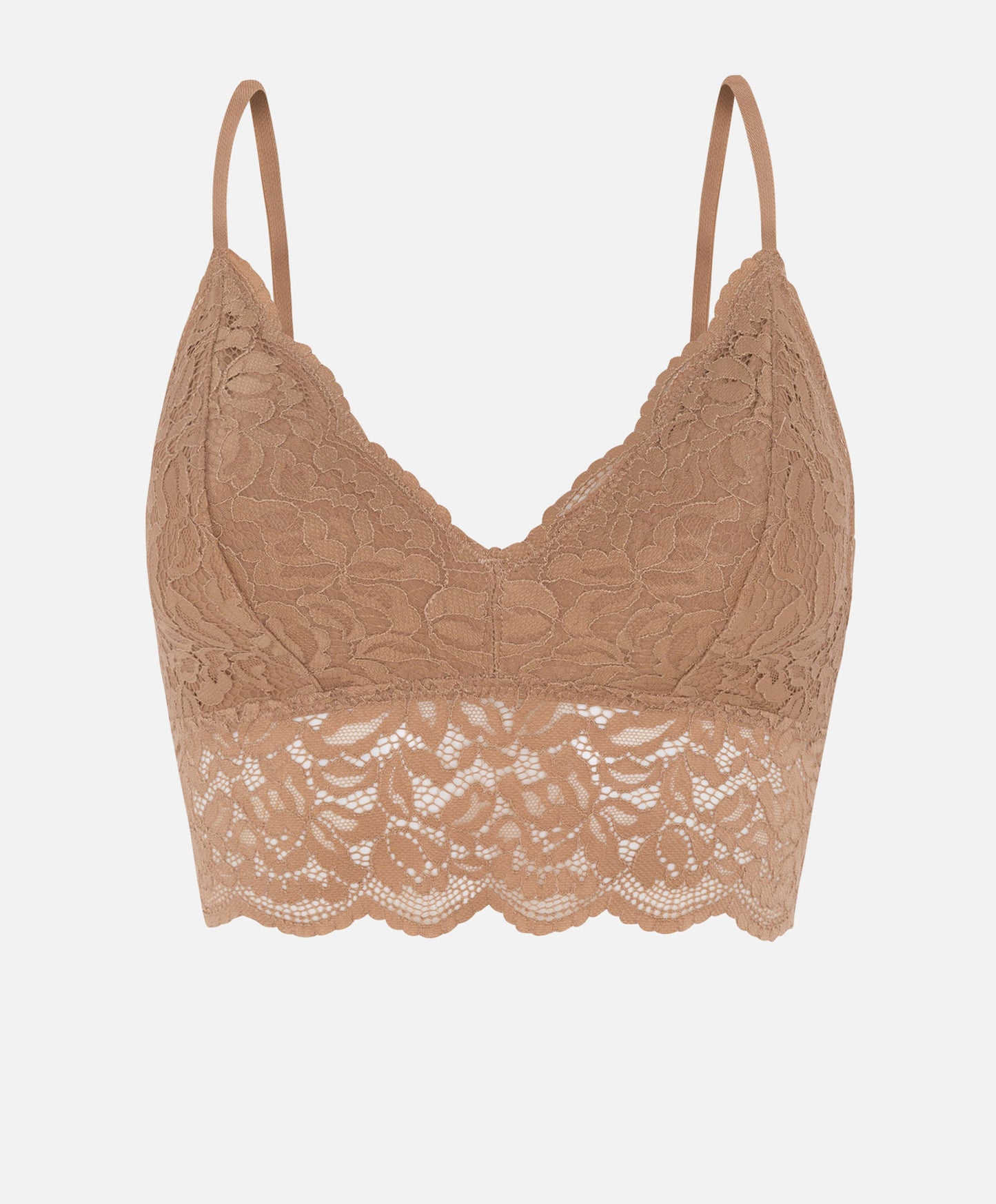 Wearing Like No Wear Triangle Lace Floral Confortable Doux Bralette 