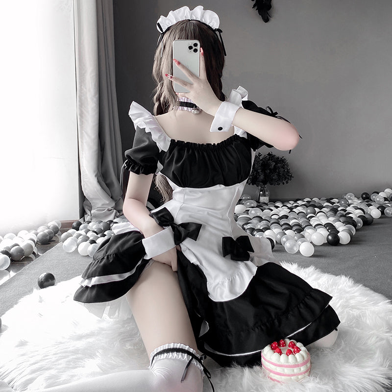 Japanisches sexy Dienstmädchenkleid-Set 