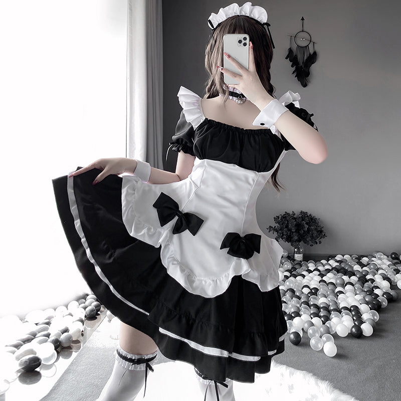 Japanisches sexy Dienstmädchenkleid-Set 