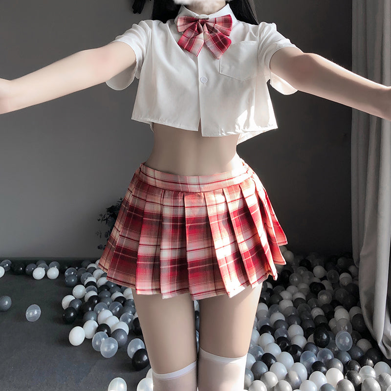 Anime School Girl Shirt Skirt Set