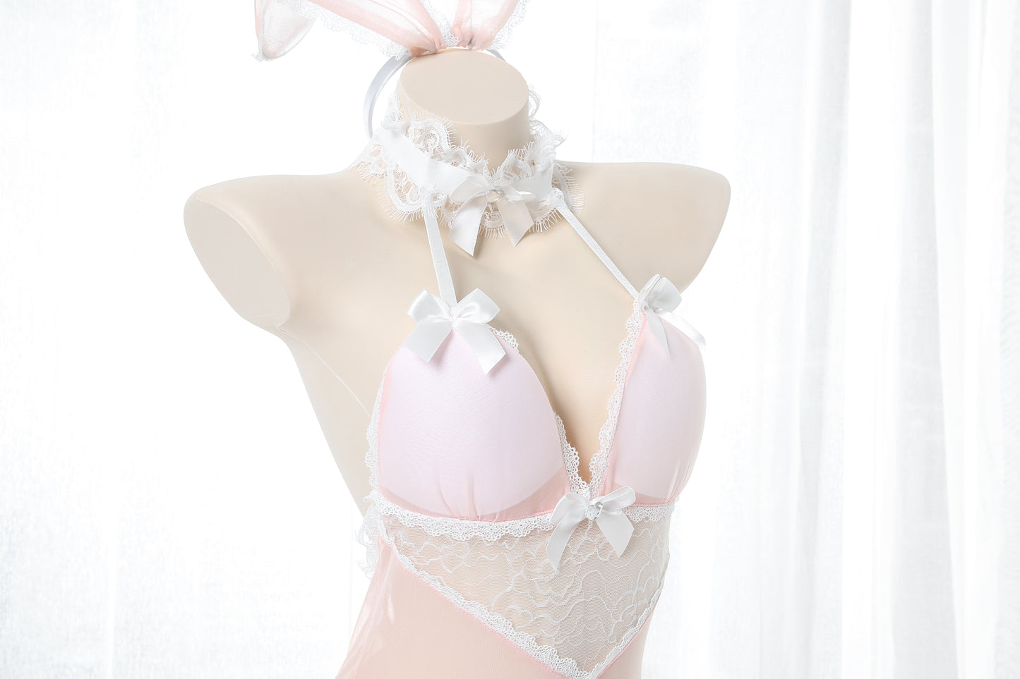 Pink Bunny Girl Cosplay Jeu pour animaux de compagnie 