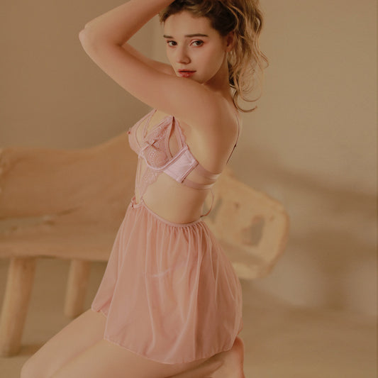 Sofyee   Sweet And Sexy Hollow Mesh Pajamas