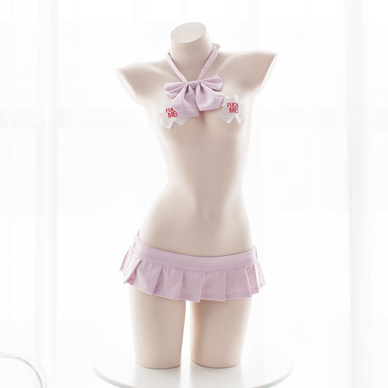 Rose Sexy Anime Sailor Bow Japanese School Girl Kawaii Outfit Lingerie 