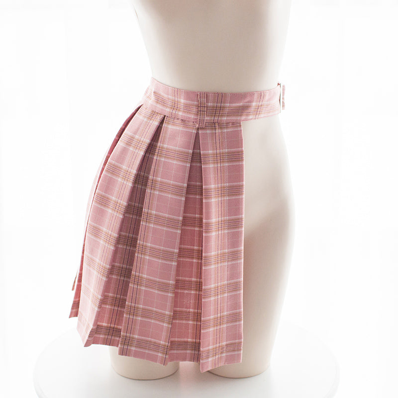 Japanese School Girl  Sexy Kawaii Grid Lingerie Half Skirt