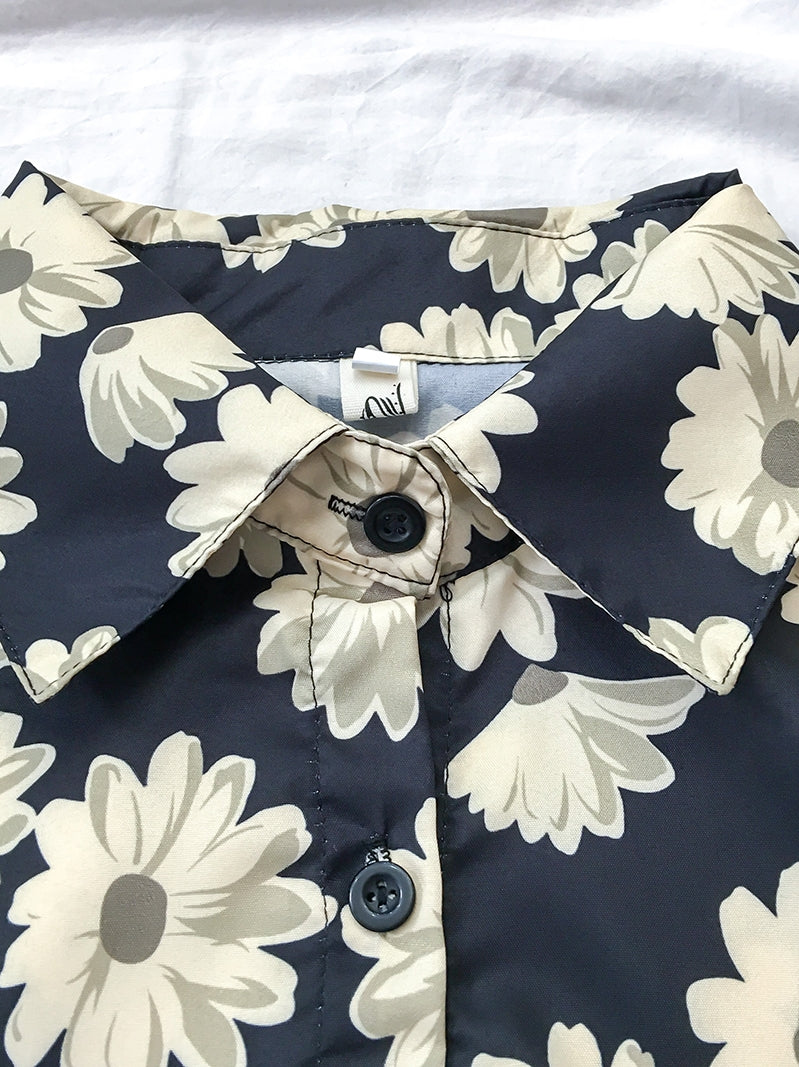 Korean daisy long sleeve shirt