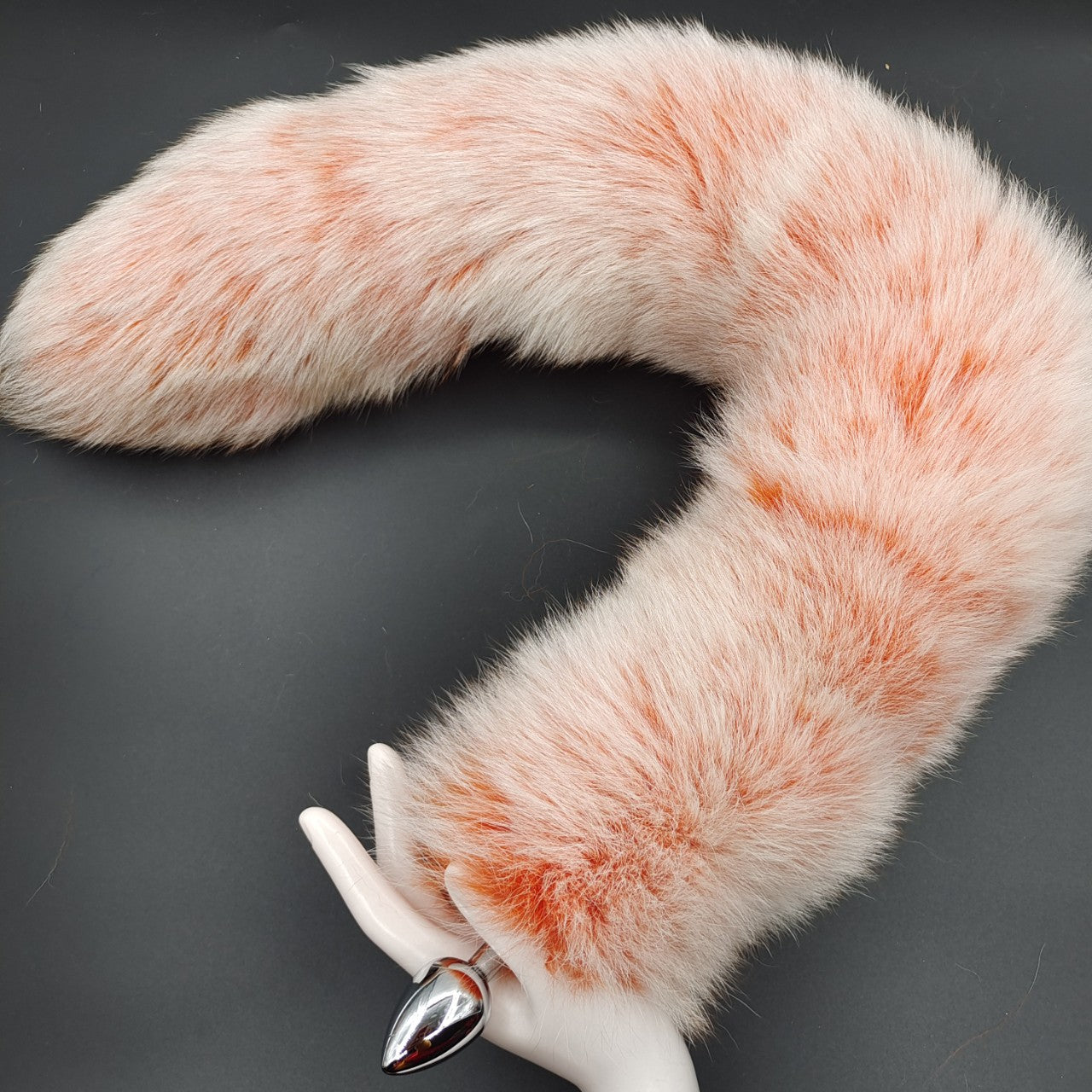 Orange Long Fox Buttplug Tail