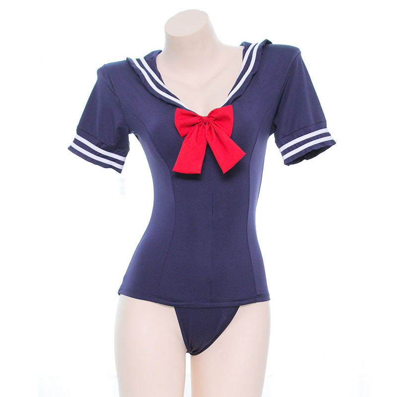 Maillot de bain japonais Sexy Anime Bikini School-Bowknot 