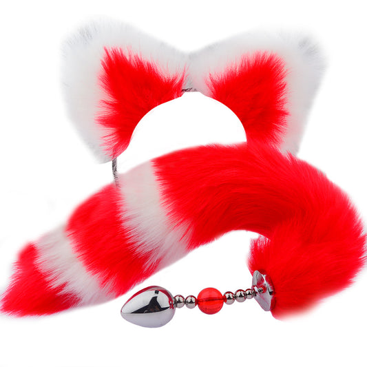 Hot Red Fox Cat Ear Buttplug Tail Set