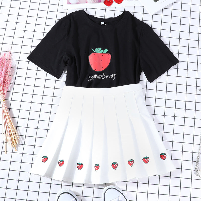 Aesthetic Strawberry Skirt