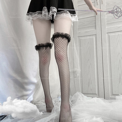 Gothic Sexy Amine School Girl Kawaii Fishnet Stockings