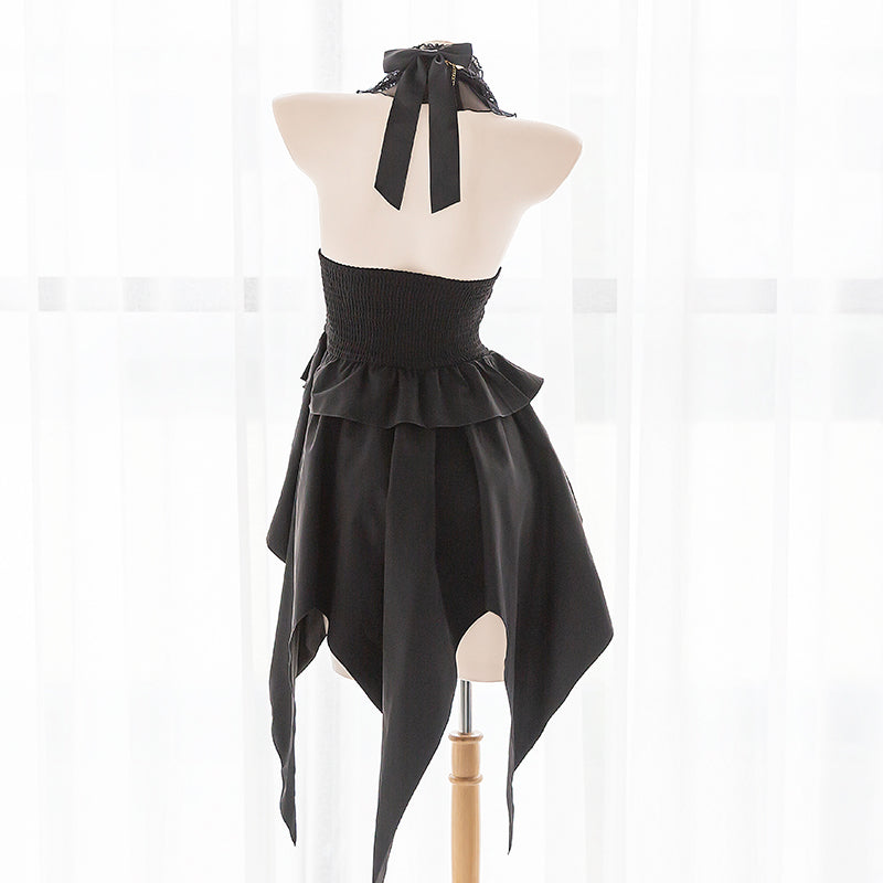 Black Tuxedo Tutu Skirt Short Dress Set