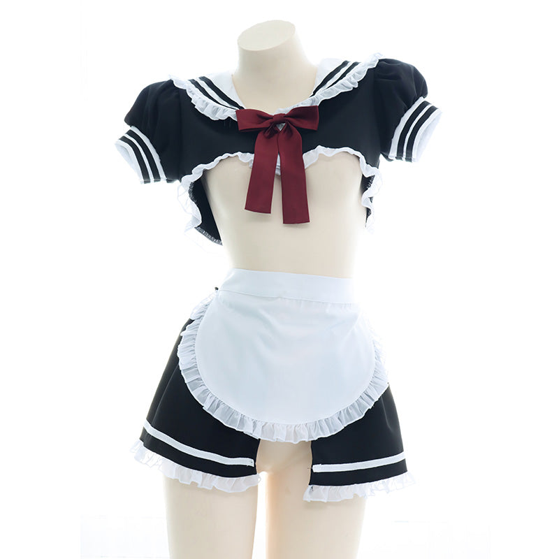 Sofyee  Sexy Short Sailor Suit Maid Outfit