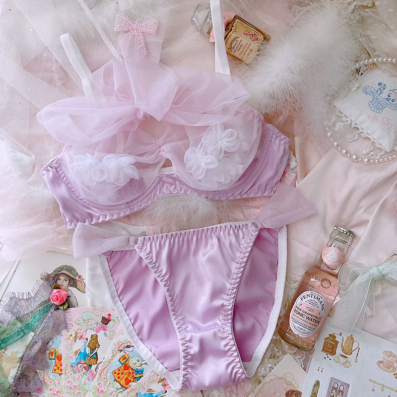 Pink Sheer Girly Bra Set – Sofyee