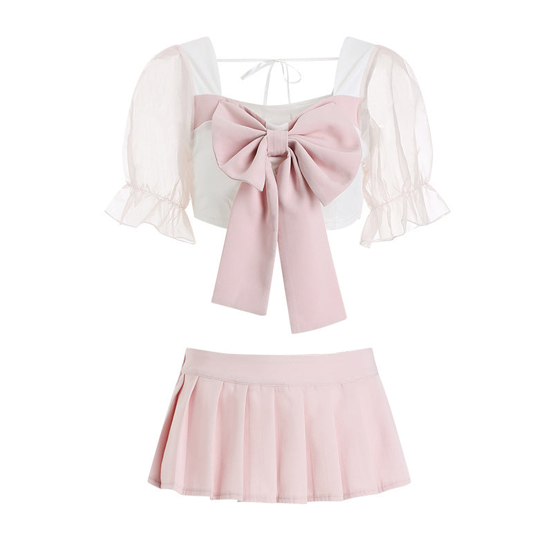 Pink Twintails Transparente Schulmädchenuniform
