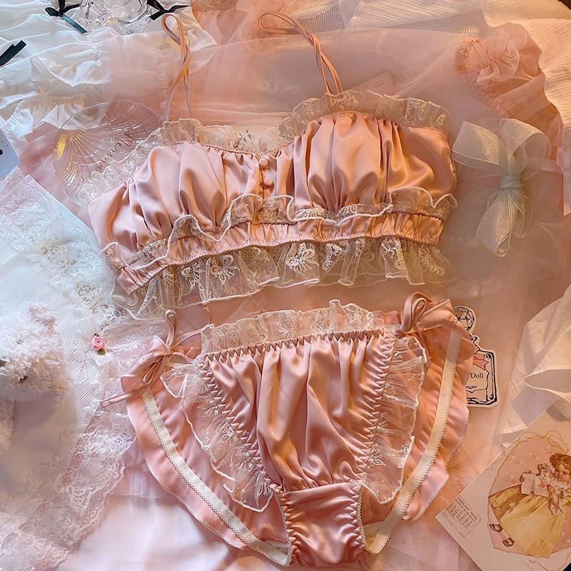 Japanese girl retro palace style flower lace sexy no steel ring bra se Sofyee Japanese girl retro palace style flower lace sexy no steel ring bra se Sofyee