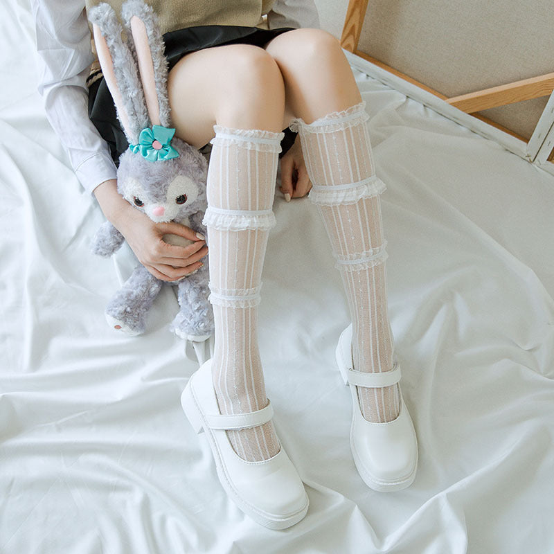 Chaussettes superposées Lolita Amine Girly Kawaii 
