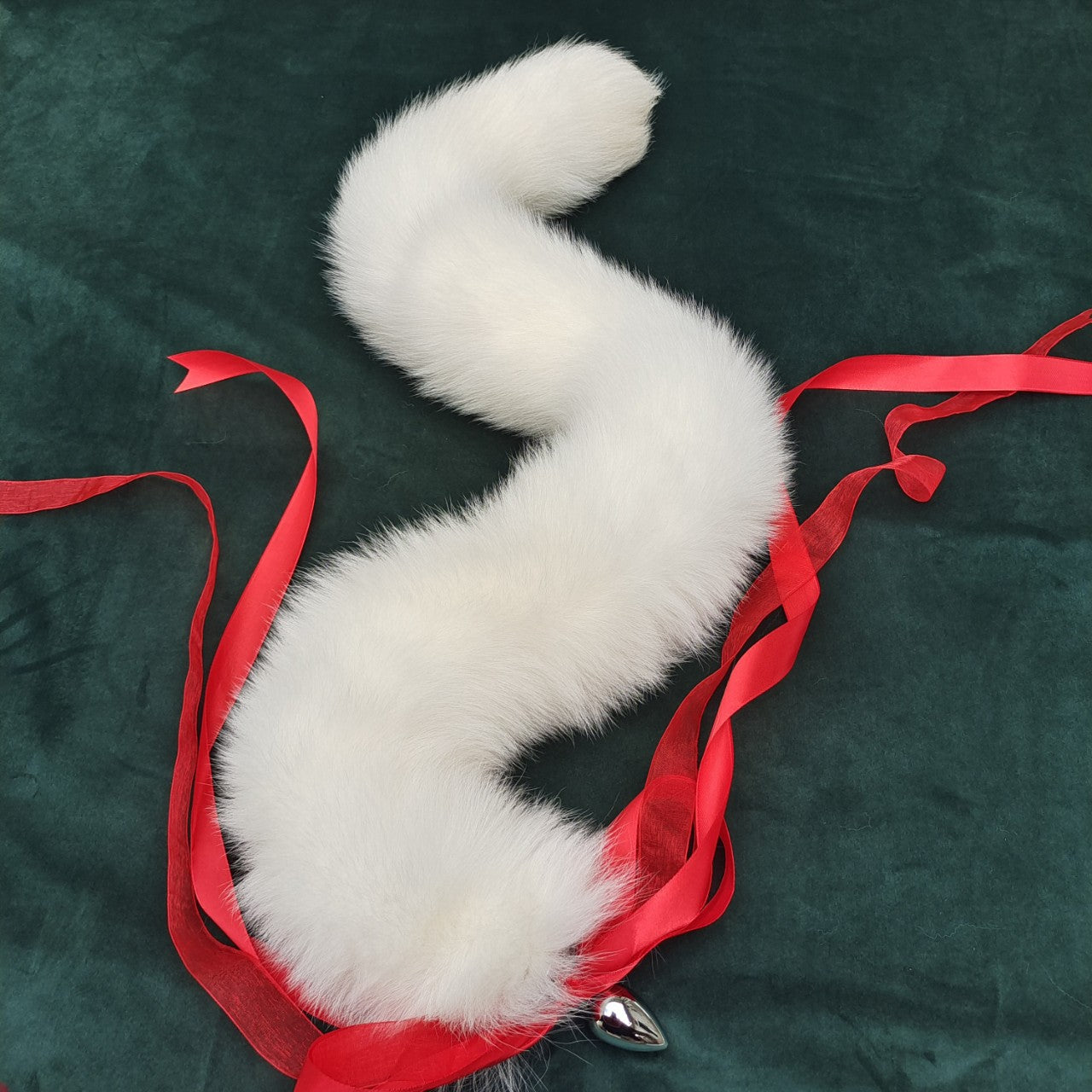White Fox Long Buttplug Tail