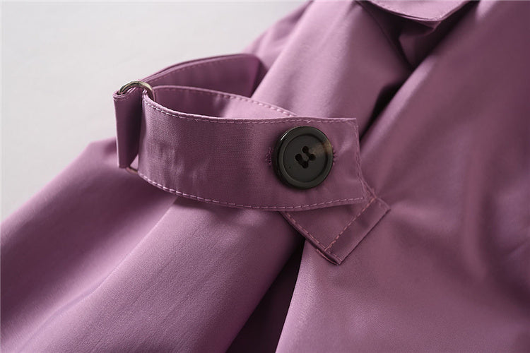 Street drawstring leggings slimming multi-pocket elastic slimming purple overalls casual pants