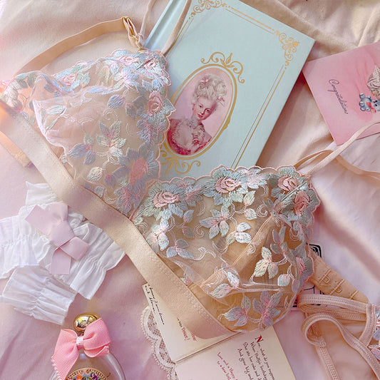 Mit rosa Cartoon-Pastell-Lover-Cute-Sweet-Baby-Bralette-Set 
