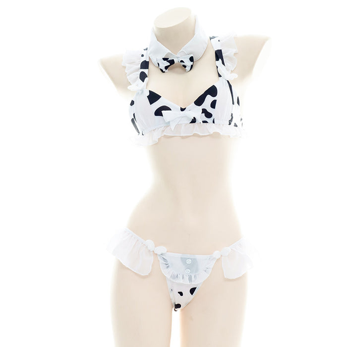 Sexy Kawaii Cow Girl Costume Bikini Lingerie Set