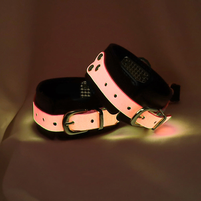 Night Light Luminescent Sexy Leather BDSM Set