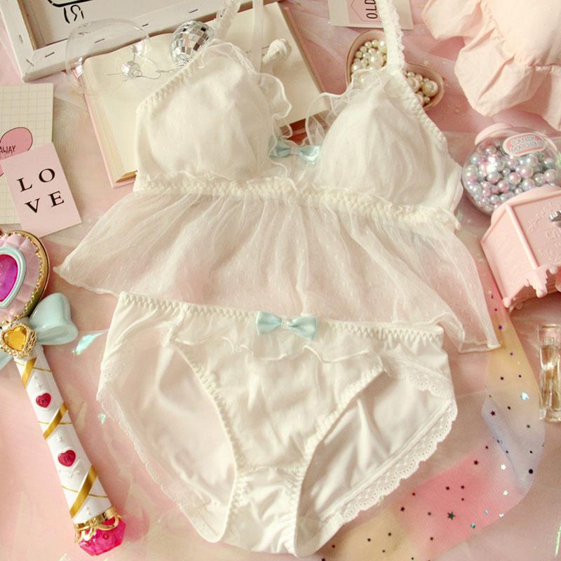 Rose Cartoon Pastel Lover Cute Sweetie Baby Bralette Set 