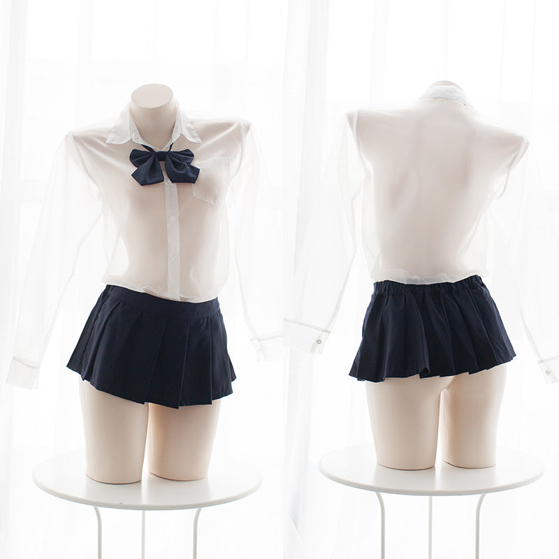 Sexy Anime Sailor Bow Japanese School Girl Kawaii Outfit Lingerie