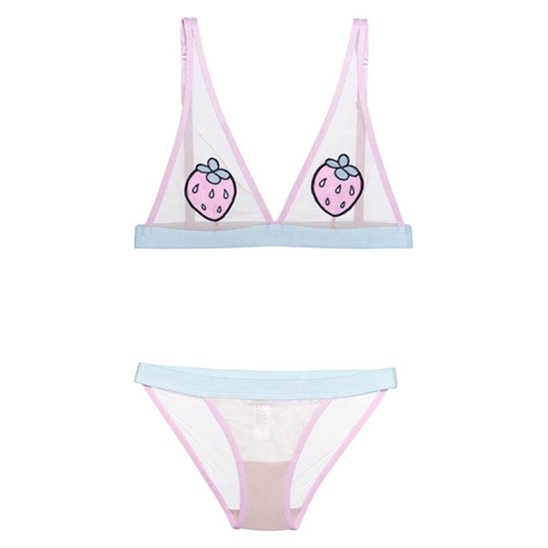My Little Joy Strawberry Patched Cute Sweetie Baby Bralette Set