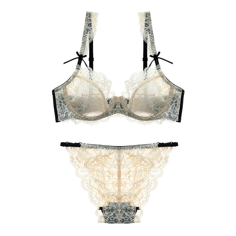 Infinite Lace Soft-cup Bow-tied Demi Bra - sofyee