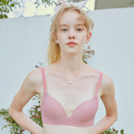 Girly Comfy Japanese Asian Cute Wirefree Soft Cup T-Shirt  Bra