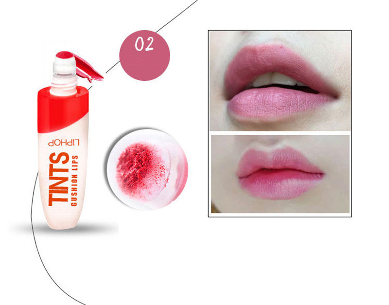 LIPHOP spongieux coussin d'air hydratant imperméable à l'eau liquide rouge à lèvres teinte brillant à lèvres