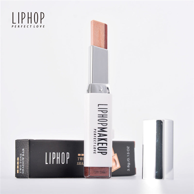 liphop gradient double colors eyeshadow stick 3D shimmer