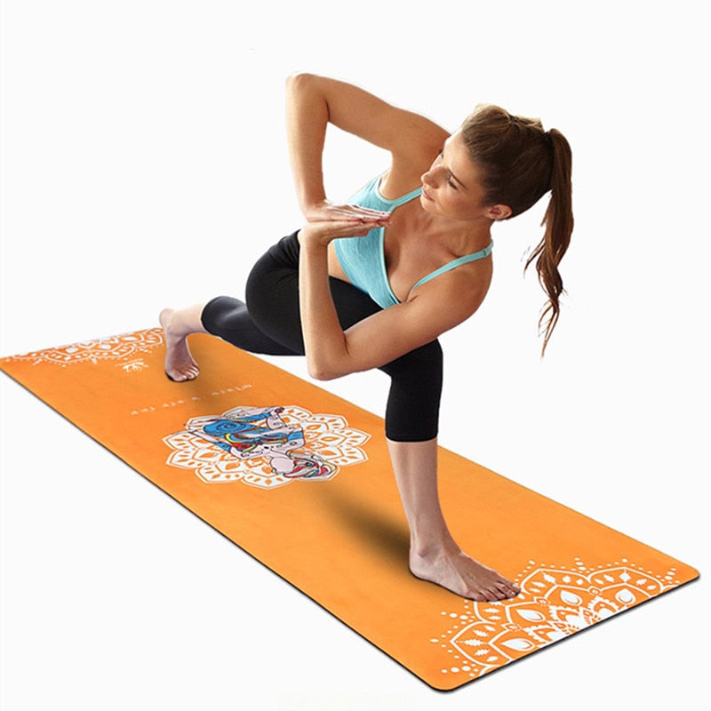 Déesse série tapis de Yoga en caoutchouc naturel daim tapis de voyage 183*61cm * 3.5mm anti-dérapant pliable Yoga Pilates Pad exercice tapis couverture
