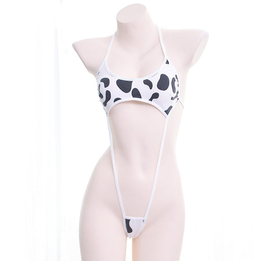 Sexy Anime Milk Cow Kawaii Cosplay School Girl Bikini Like Lingerie